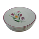 Lot of six plates decorated Tulips "Longchamp"