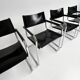 Leather Chairs by Mart Stam and Marcel Breuer, 1970s, Set of 4