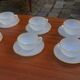 6 cups vintage year 60 Arcopal model Harlequin opaline white