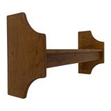 Vintage wooden wall shelve rack bookshelf in oak