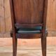 Art Deco set of four Jaguar green wooden and leatherette chairs, circa 1950
