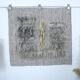 Tapis Mural Vintage Texturé en Laine Naturelle – Tons Gris & Crème, 90x98