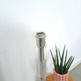 Jaren 70 glazen vloerlamp met chroom