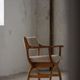 Henning Kjærnulf, Oak and lambswool armchair, "Kurul" model, Mid-century, 1960s