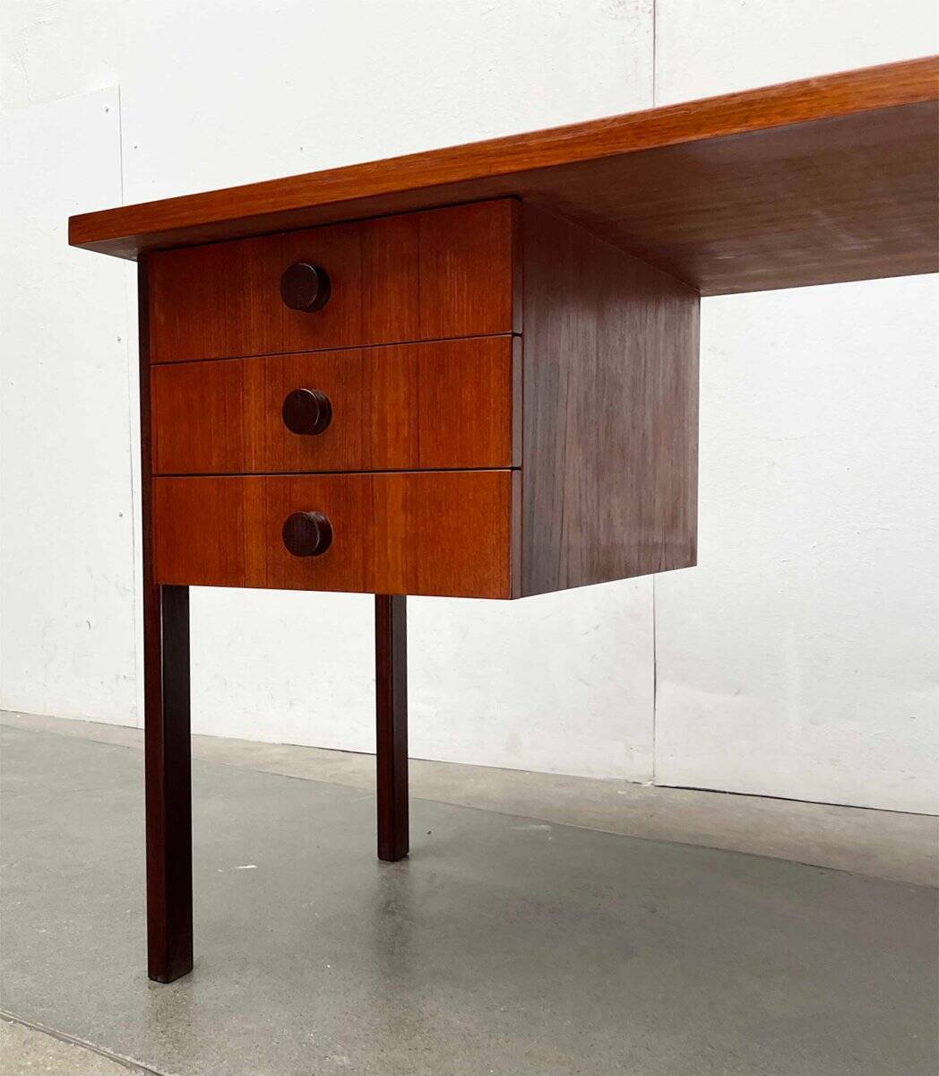 Mid-century modern teak desk by Asko Finland, 1960s.