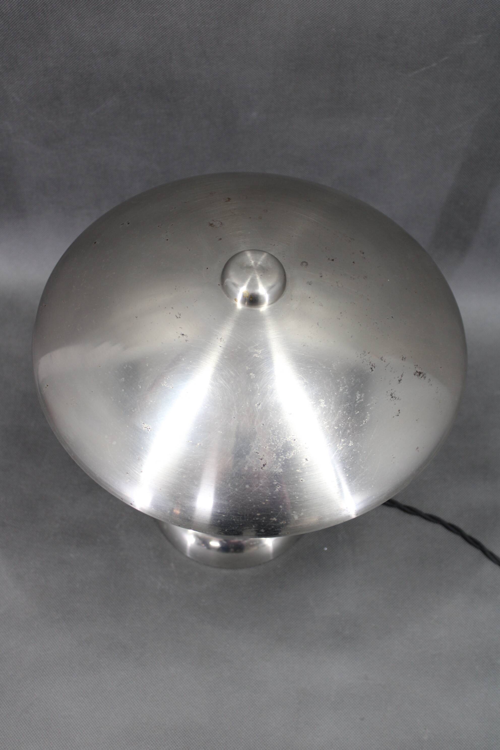 1930s Art Deco Nickel Mushroom Table Lamp Europe