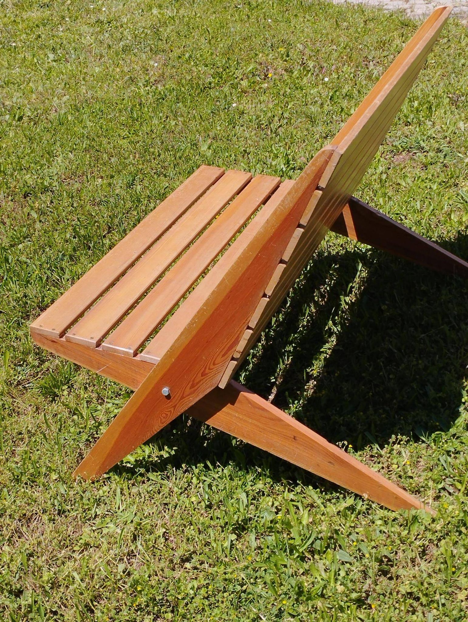 Folding garden bench, ultra compact - vintage, "Mid-century" design