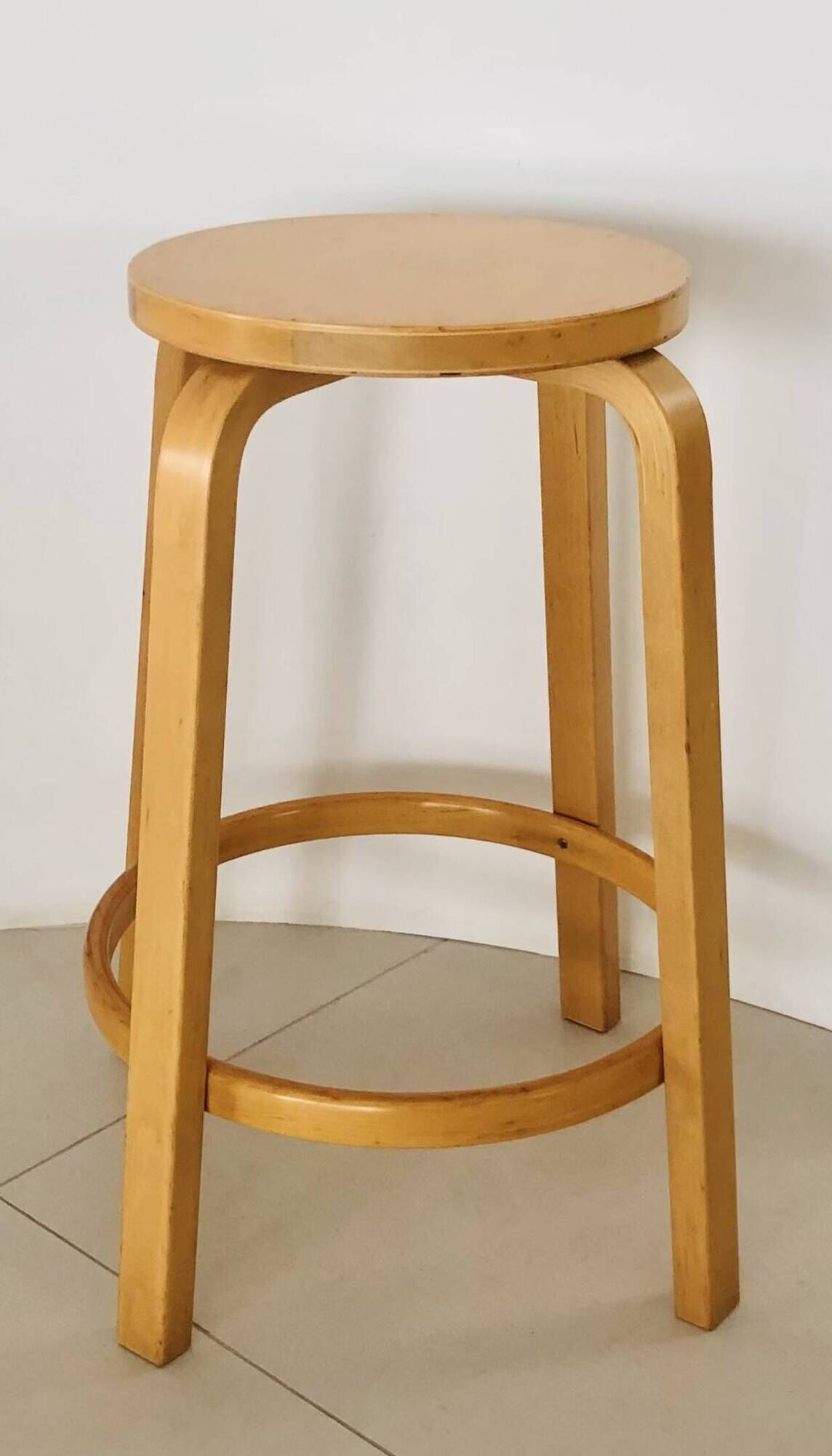Bar stool 64 by Alvar Aalto for Artek, Finland 1980s