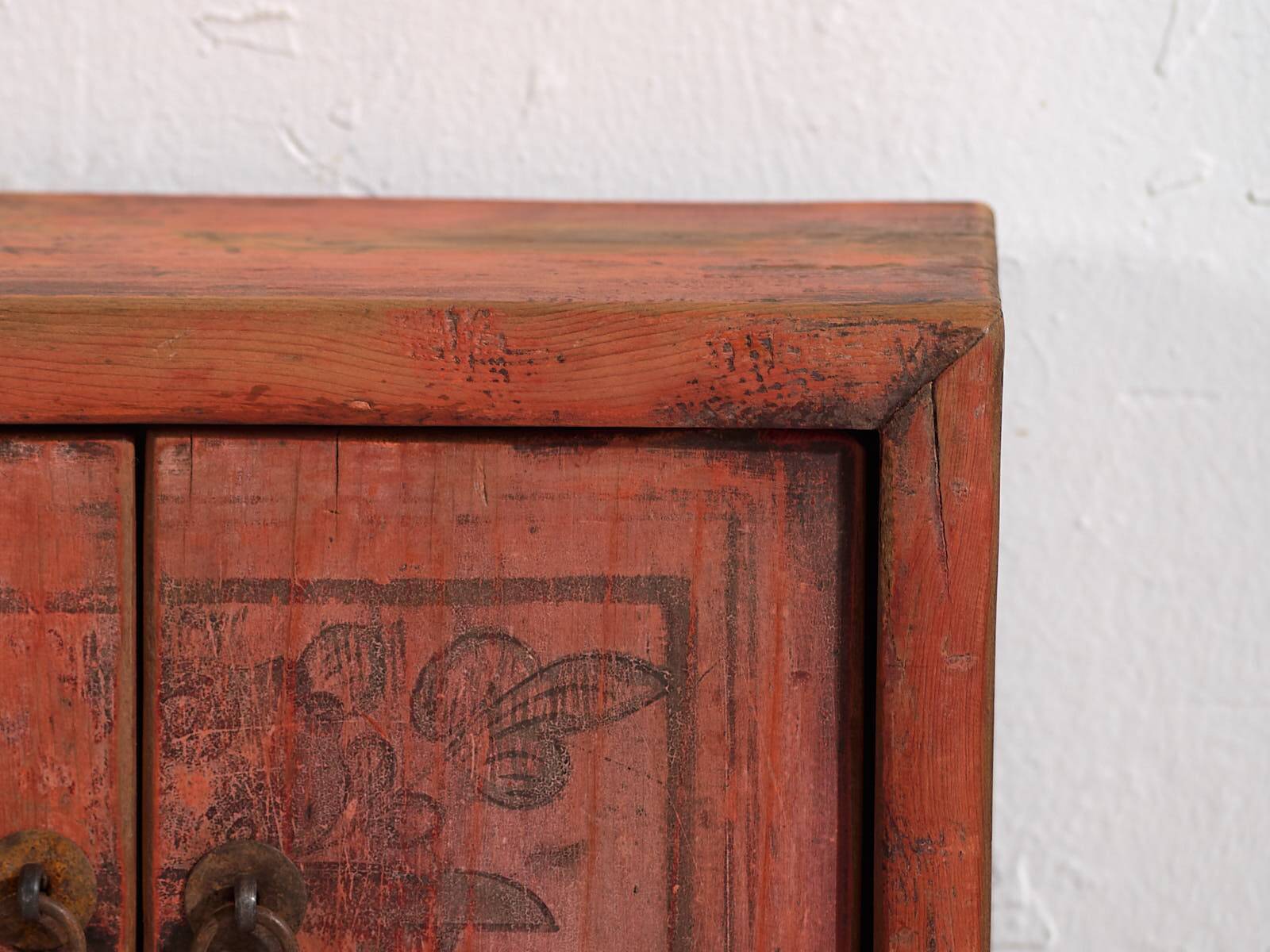 Meuble TV ancien à patine rouge (c.1900) #22