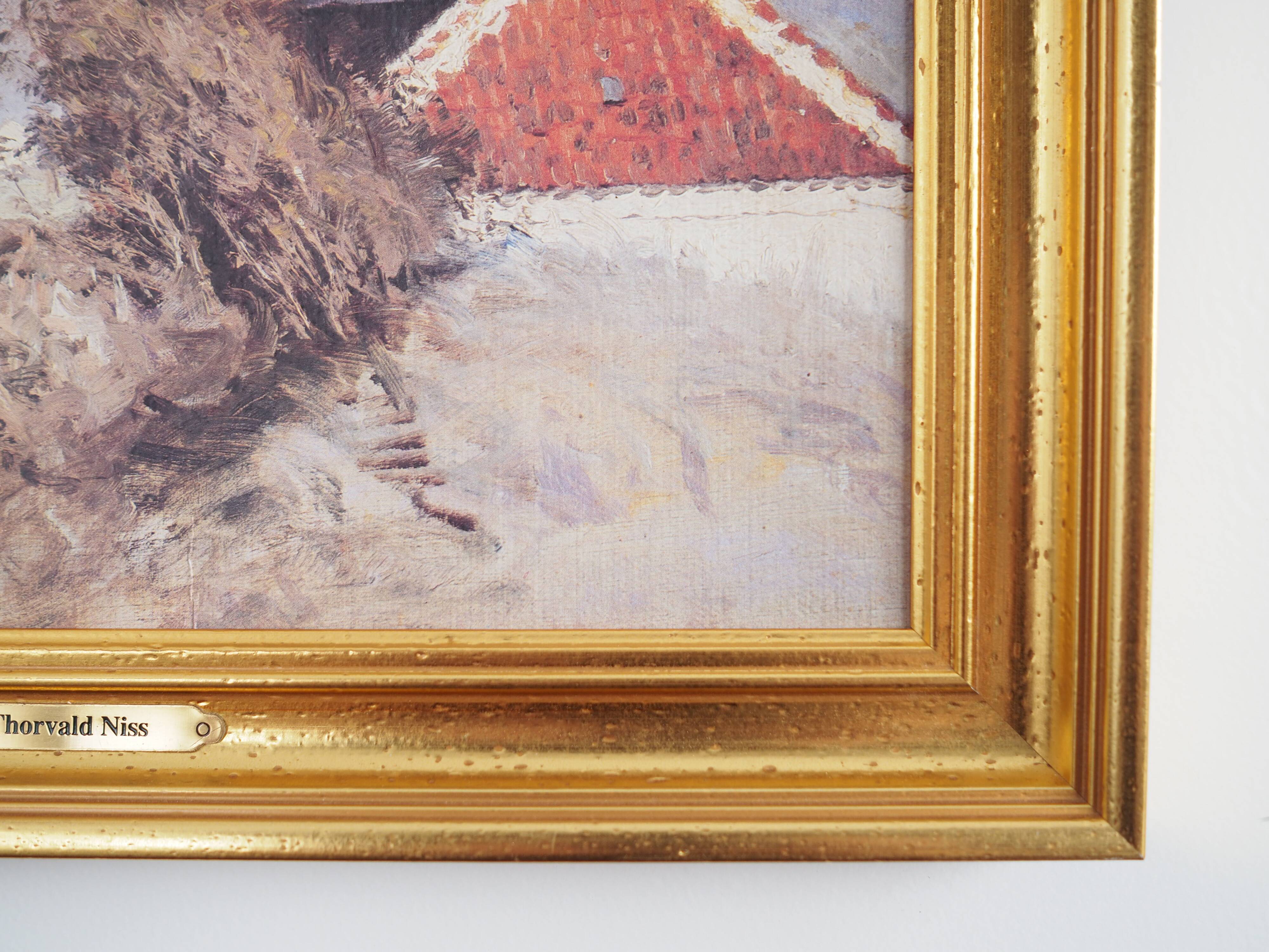 Painting „The Rainbow over the Village”, Scandinavian design, 1960s