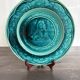 Collection Plate in Turquoise Majolica – Rubelle Ombre Enamel / A.D