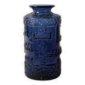 Vase en verre "Cobolt" par Göte Augustsson / Ruda Glasbruk / Suède / années 1970