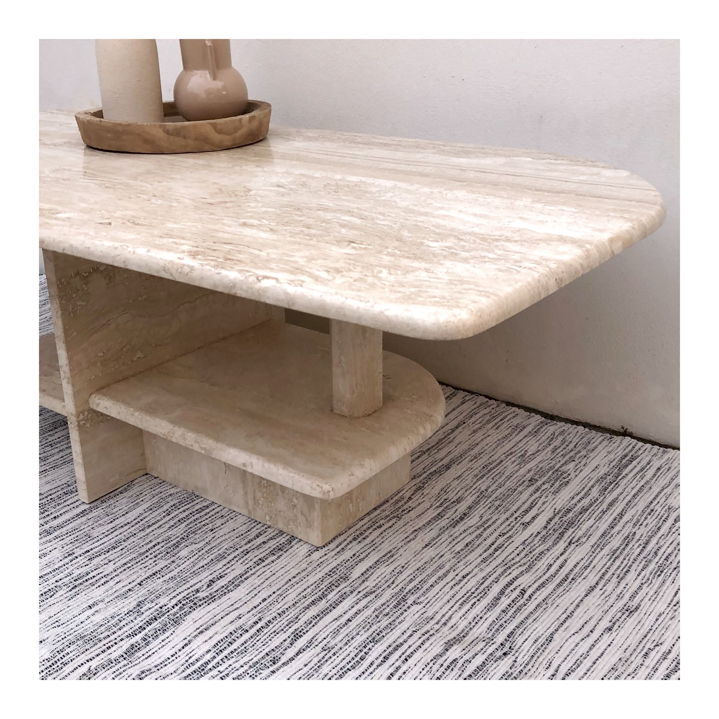Low table in travertine