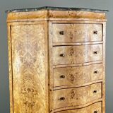 Louis XV Chest of Drawers in Thuja Burl and Marble, Period 11