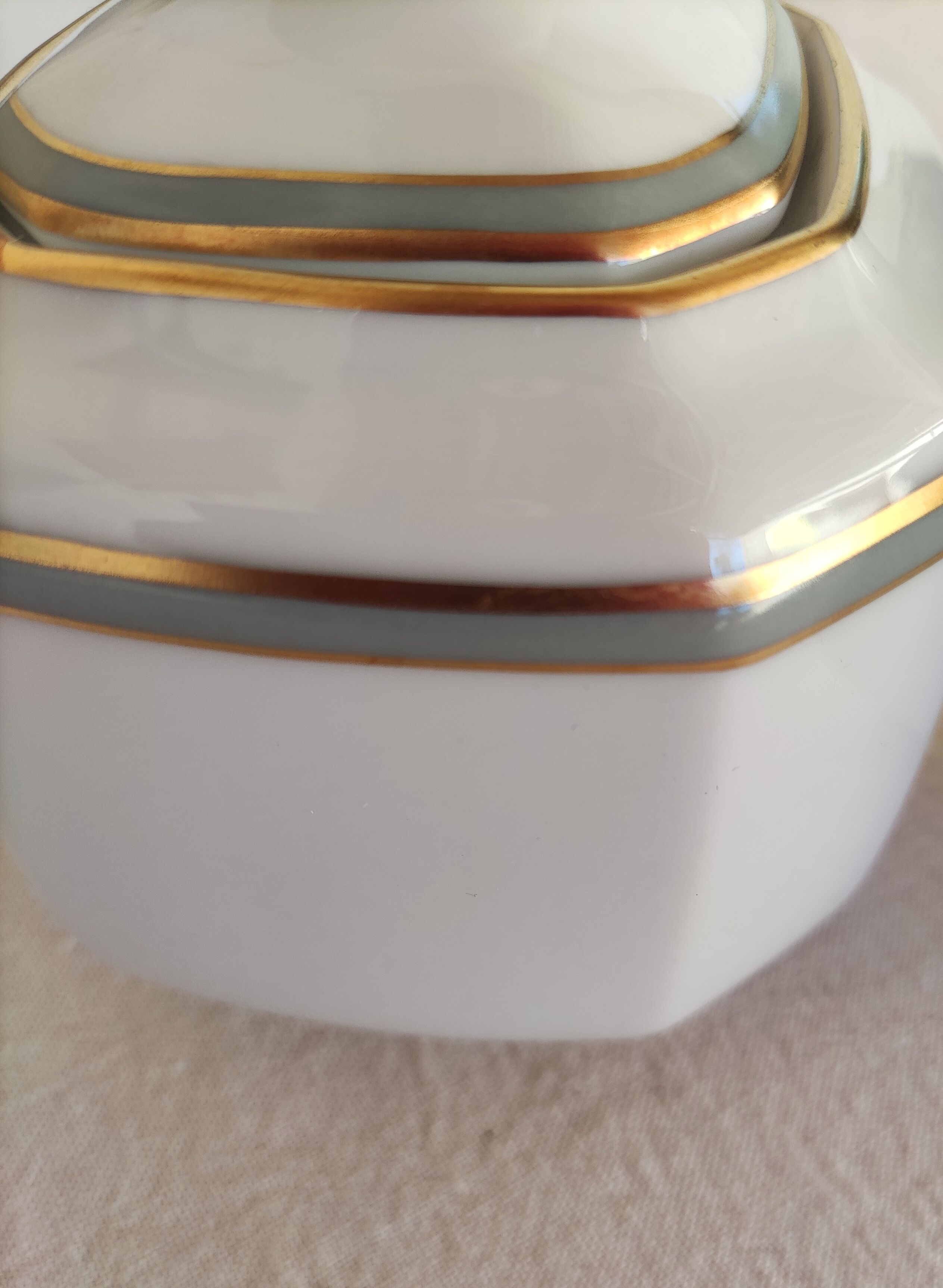 Porcelain creamer and sugar bowl - Elysée model - Jammet et Seignolles