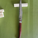 Set of 12 vintage knife rests in polished bone - ivory look, minimal