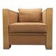 Club chairs Hugues Chevalier sycamore and suede