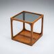 Jacob Brink sidetable in rosewood with smoked glass top
