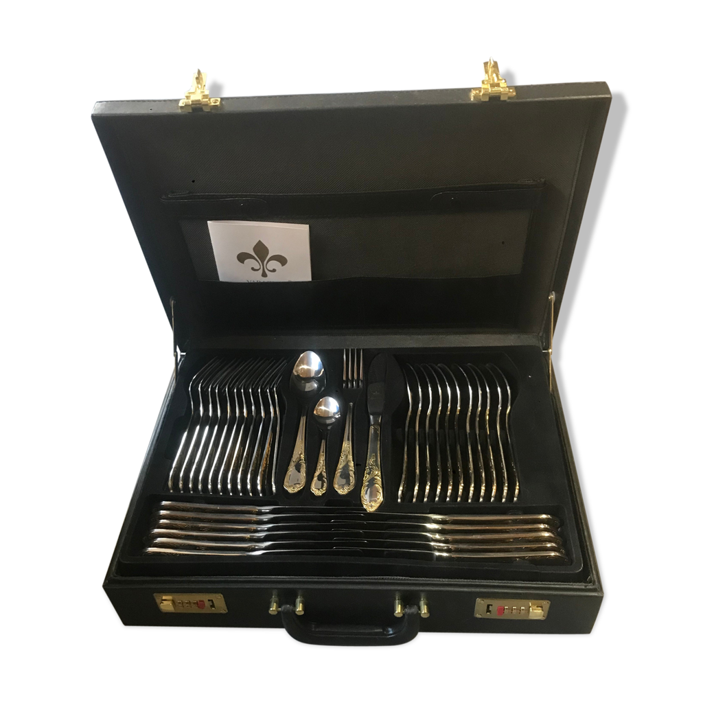 Ménagère Complète 70 Pièces - Solingen Plaqué Or 23/24 Carats - Années 80 - NEUVE