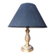 Old gilt bronze lamp + vintage black lampshade
