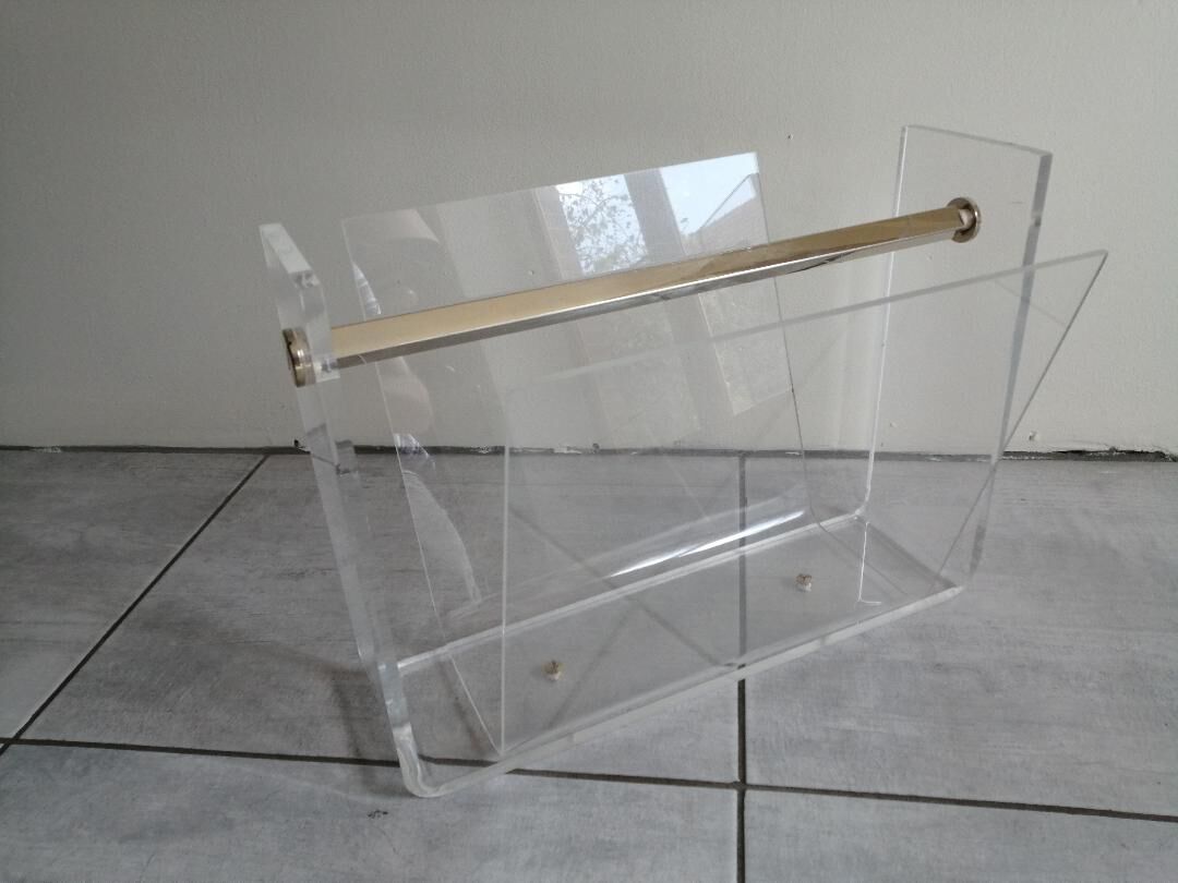 Magazine rack by David Lange for Roche Bobois