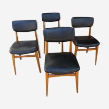 Série de 4 chaises style scandinave vintage