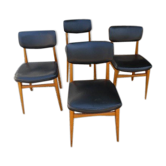 Série de 4 chaises style scandinave vintage