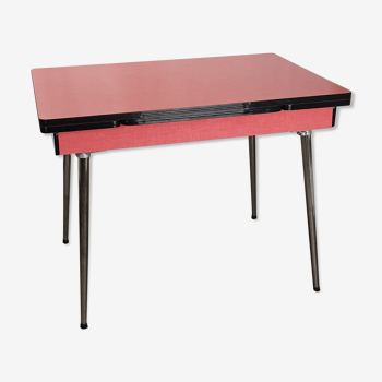 Red formica extension table