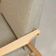 Fauteuil Vintage Gris Clair Design Scandinave Revêtement Laine