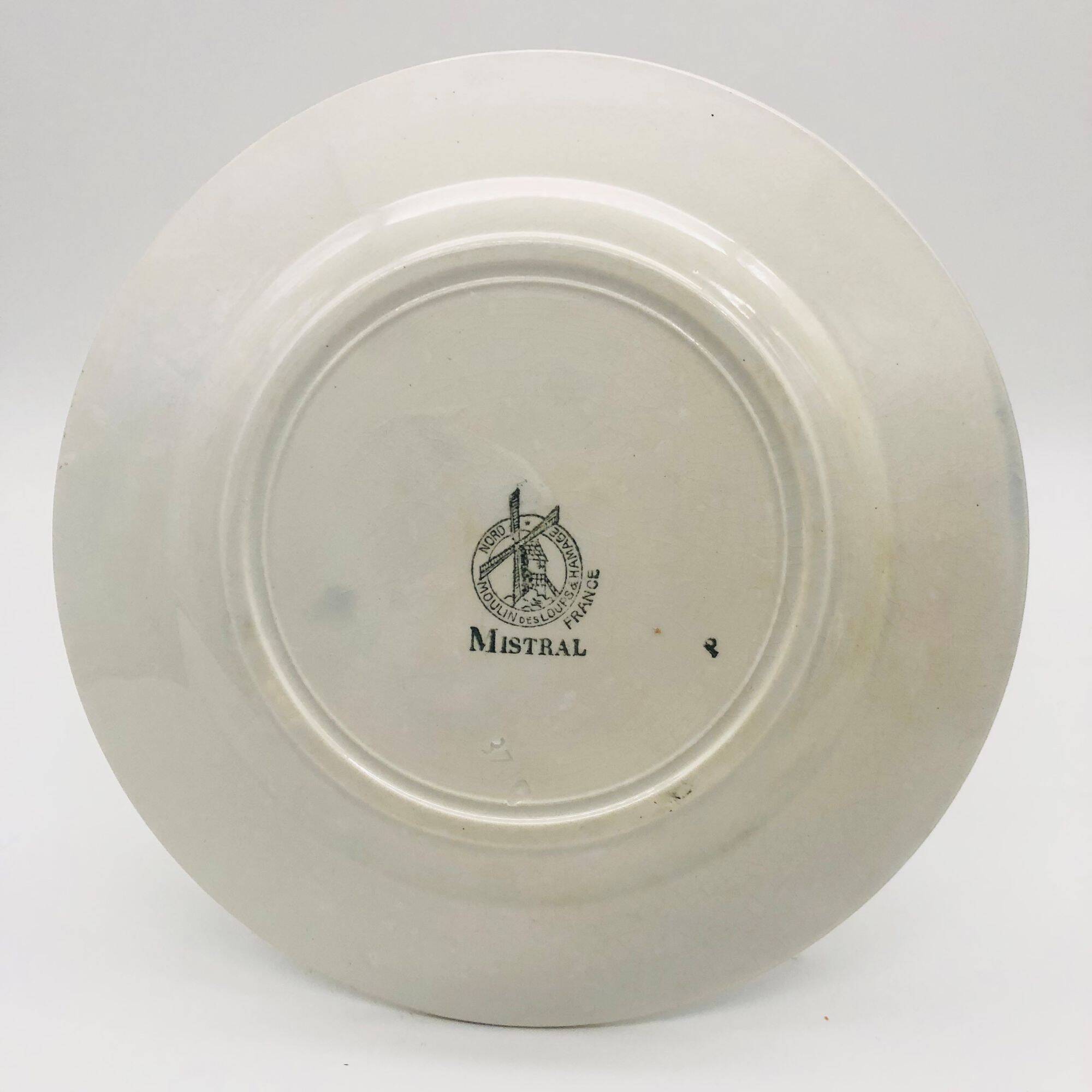 6 Assiettes Plates Moulin des Loups & Hamage