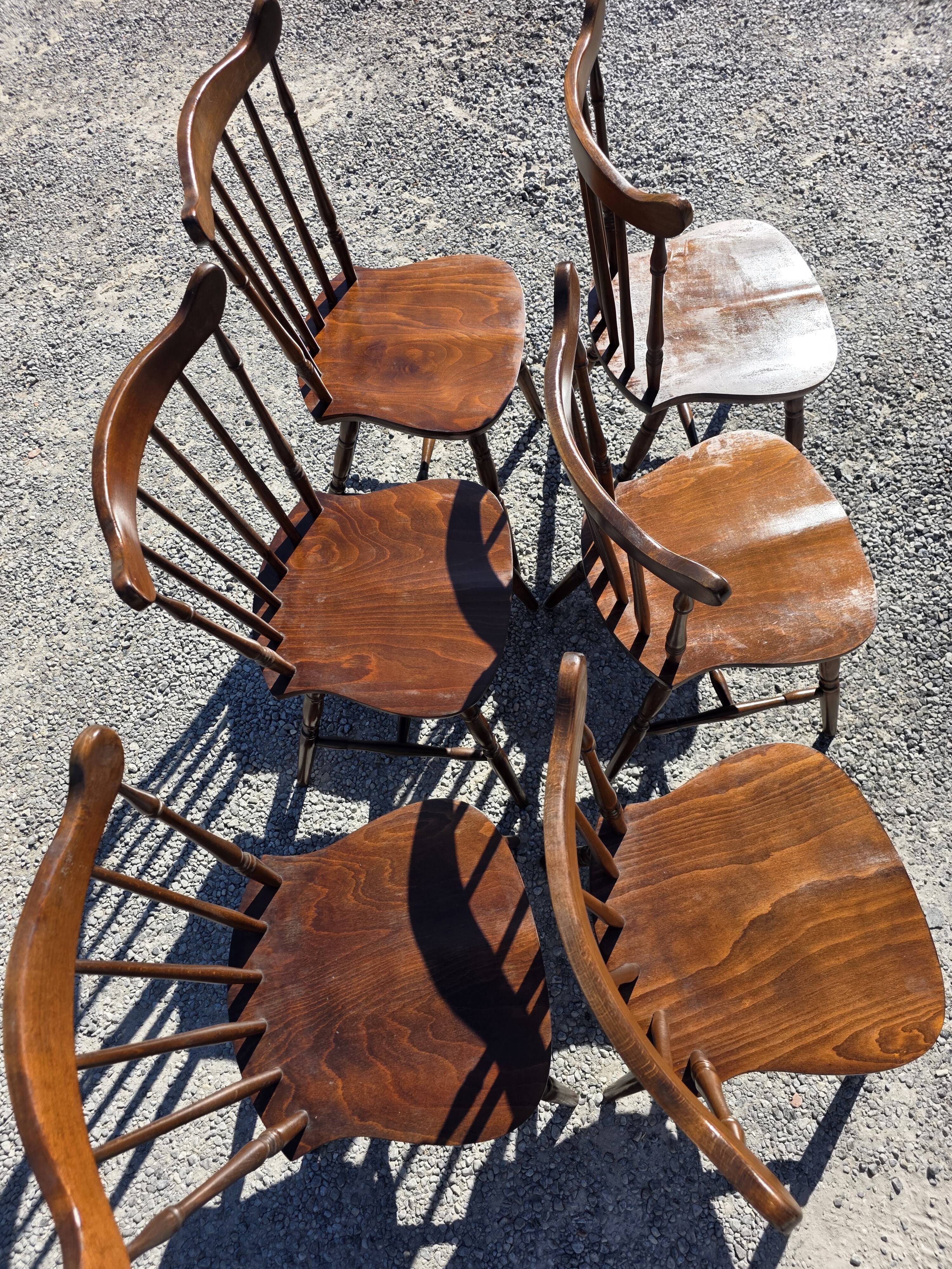 6 western beech chairs from the 1960s