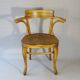 Thonet office chair No. 6150 from 1911, saddle wood seat - Bentwood -