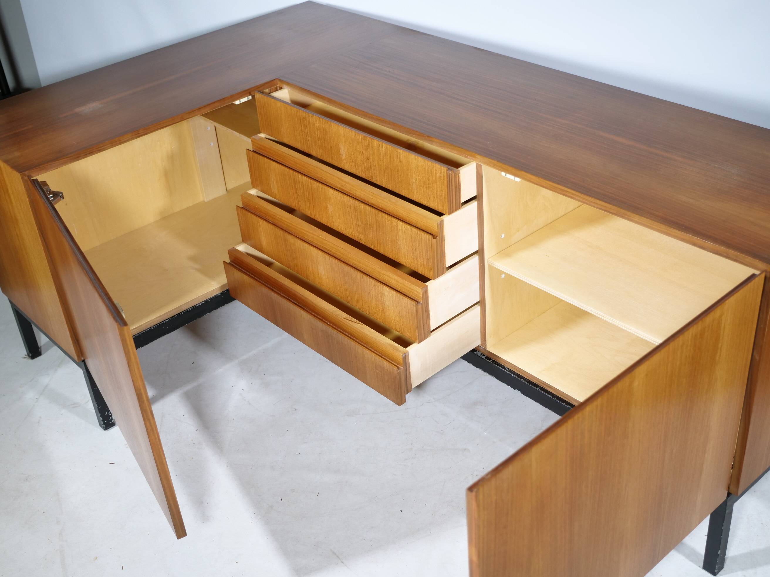 Mid-Century Corner Sideboard from the 1960s