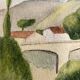 Watercolor seaside landscape recto/verso