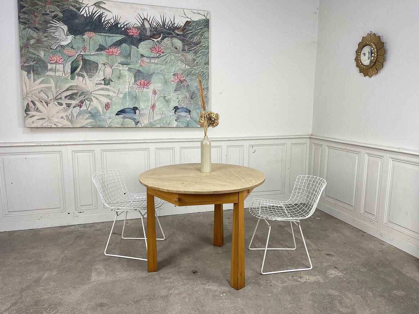 1960 tripod table in beech wood