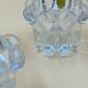 Set of 3 vintage glass candle holders – Glassware from Reims