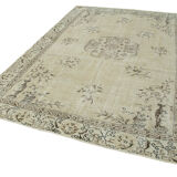 Handwoven Vintage Anatolian Beige Rug 208 cm x 298 cm