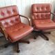 Pair of armchairs swivelling vintage havana Italy