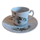Tasse et sous-tasse en porcelaine décor aux marguerites 1900