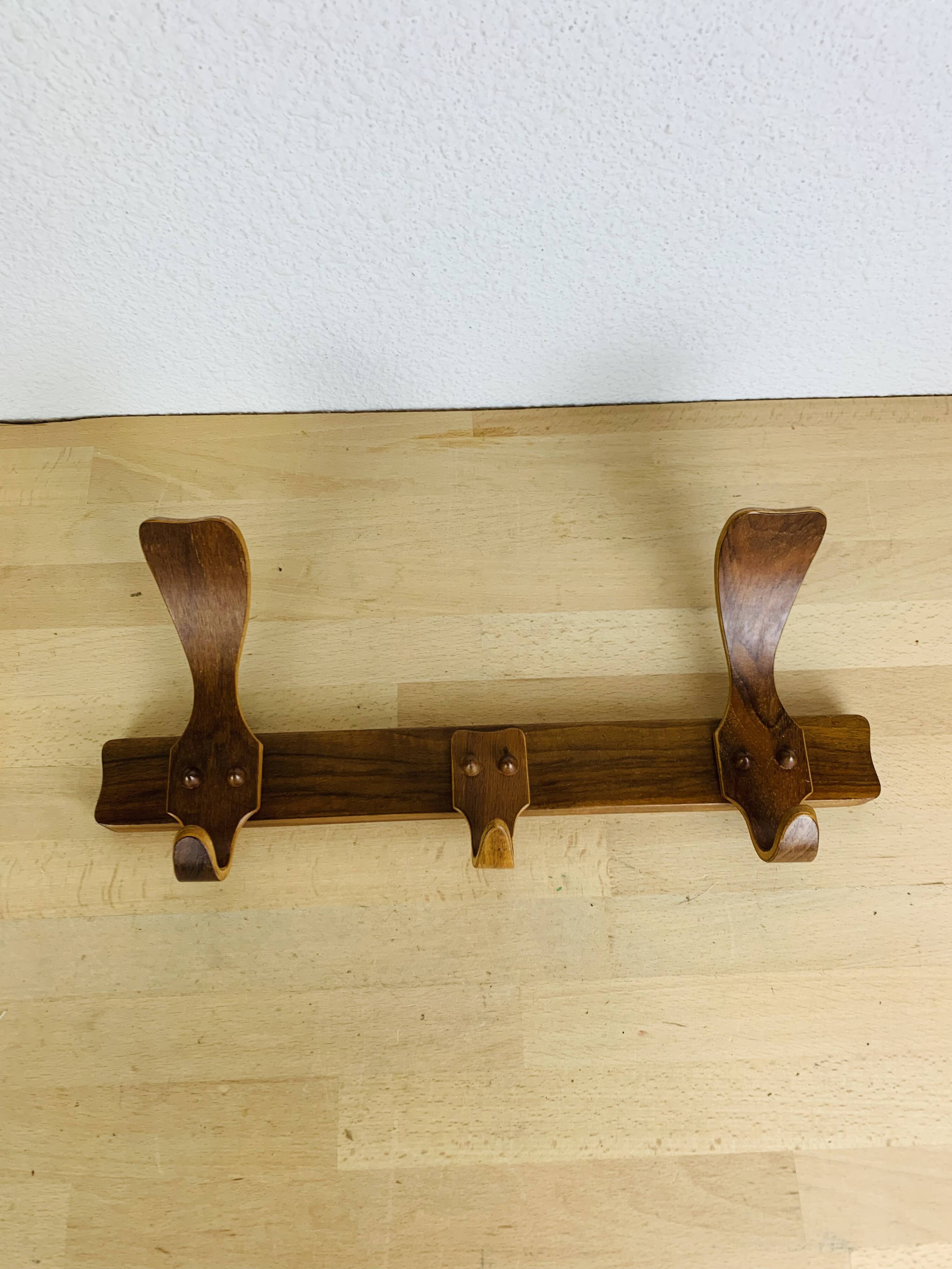 Bruno Paul art deco wall coat rack for Deutsche Werkstätte Hellerau