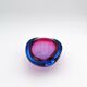 Pocket Glass Murano Flavio Poli Sommerso Fuchsia Blue 17cm