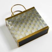 Stunning 1980s brass magazine rack in Hollywood Regency design