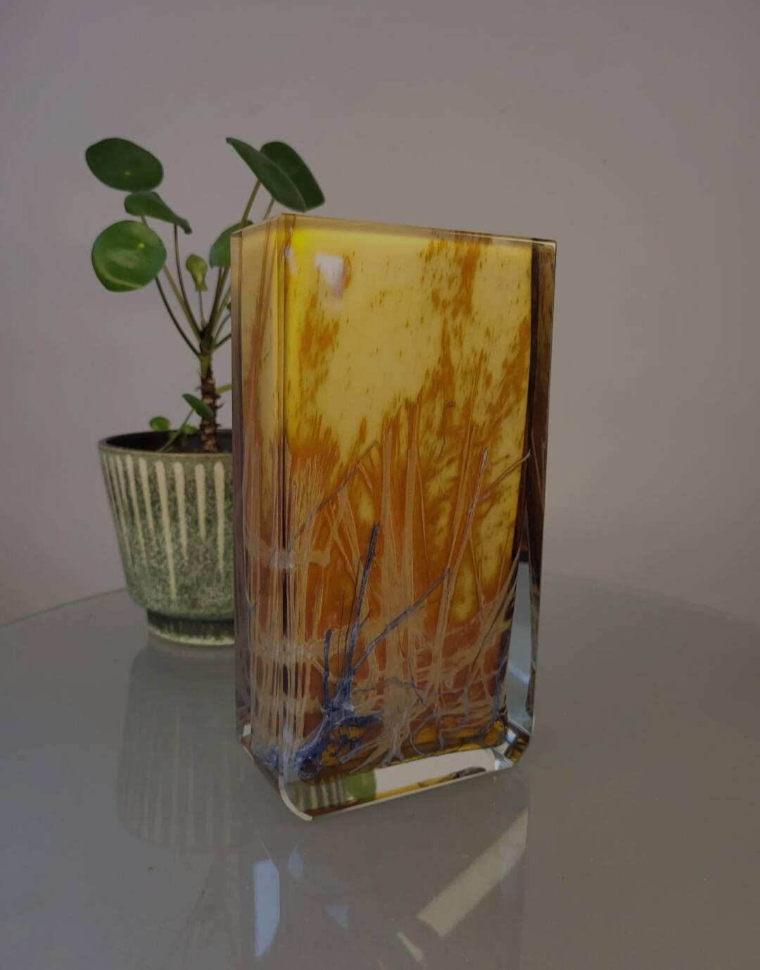 Exbor glassen vaas, Milieu du siècle, Pavel Hlava Tsjechië, jaren 1960