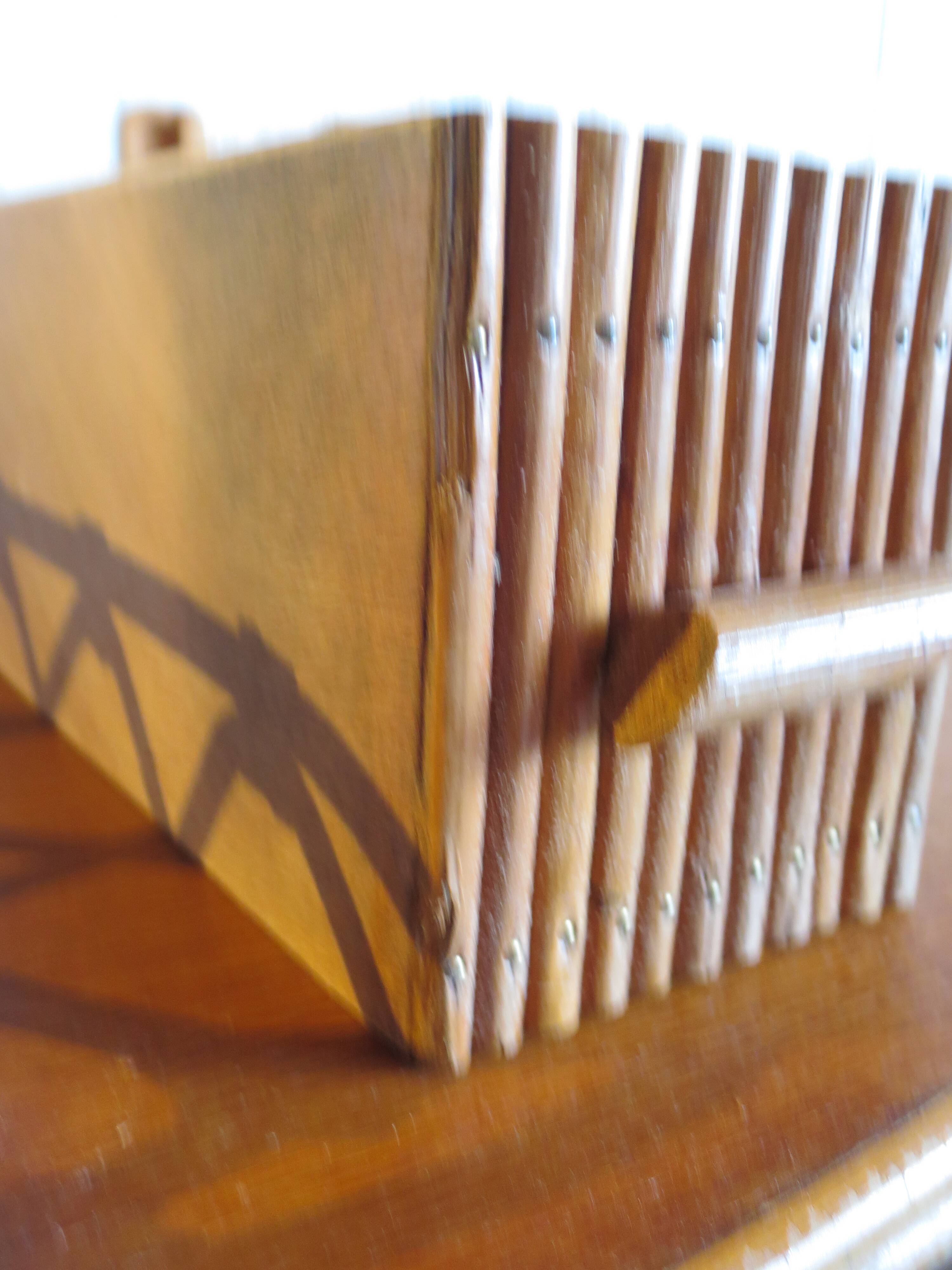 Vintage – beautiful Retro desk in bamboo wood, rattan and glass – 2 drawers – 60s – L.Sognot inspiration
