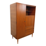 Armoire secrétaire meuble de rangement vintage style scandinave en teck