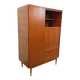Vintage Scandinavian-style teak secretary cabinet