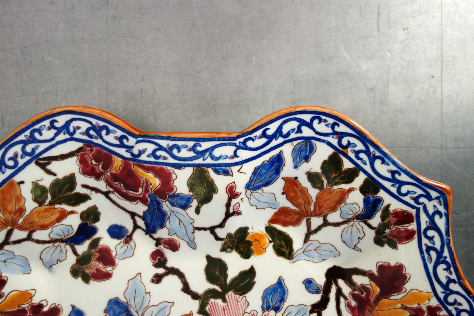 Tureen Gien on its model tray Peonies