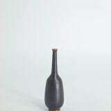 Small Mid-Century Scandinavian Modern Collectible Wenge Stoneware Vases by John Andersson, Set of 2