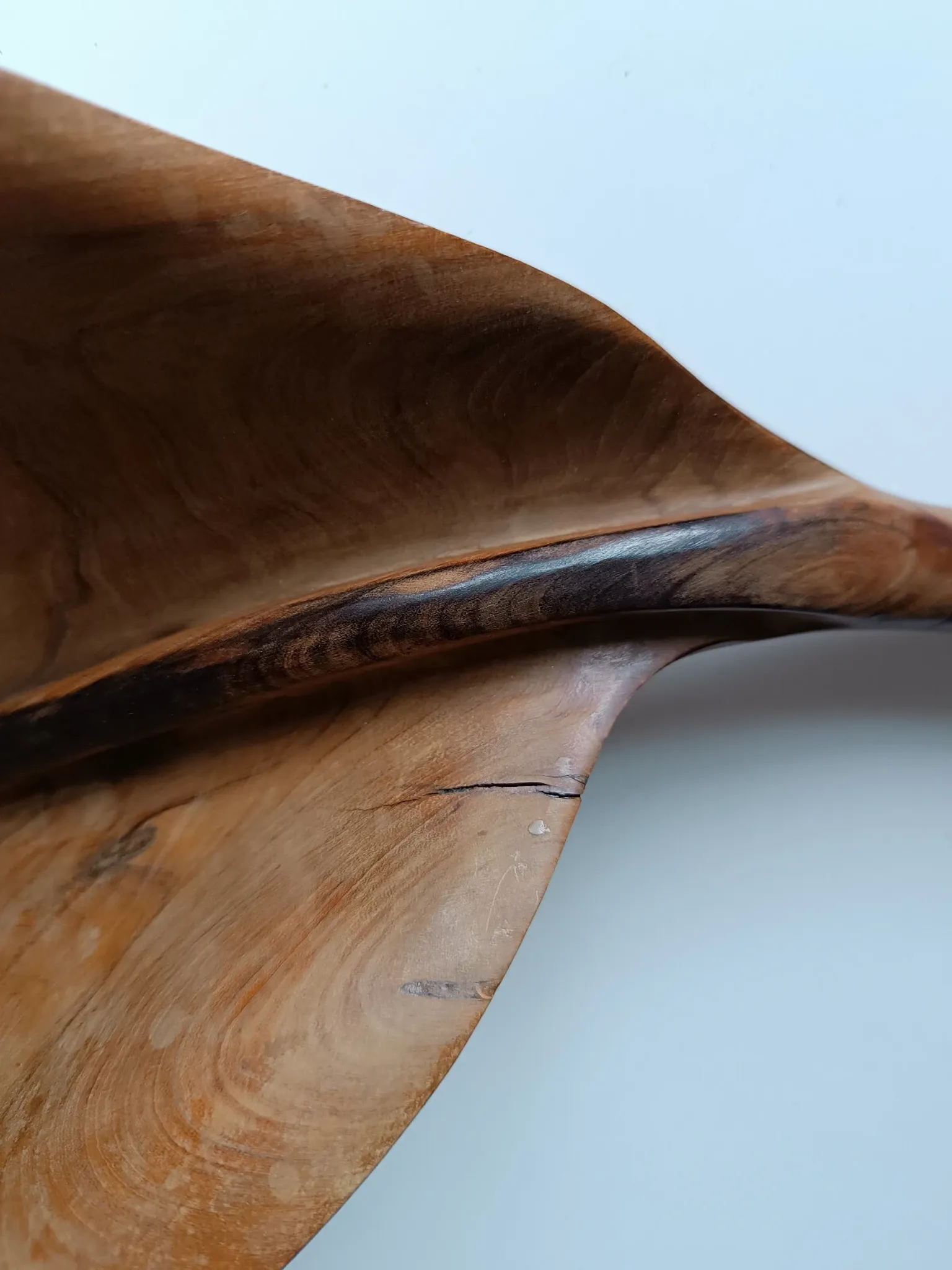 Falcon olive wood fruit bowl spain 1960