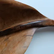 Falcon olive wood fruit bowl spain 1960